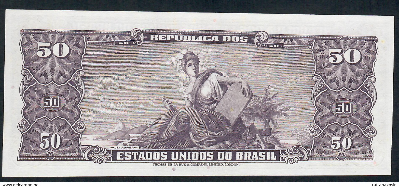 BRAZIL P184a 5 CENTAVOS/50 CRUZEIROS 1966 Serie #1241 " MINSTRO "        AUNC. - Brésil