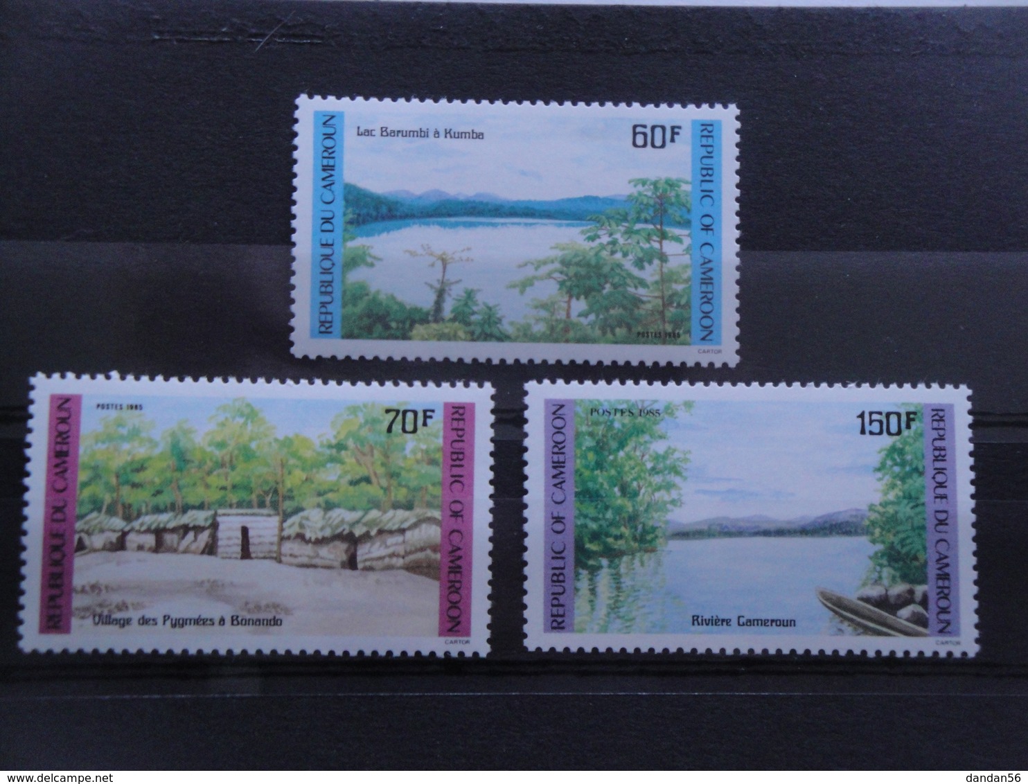 1985 Cameroun Yv 763/5 ** MNH Tourisme Landscape Cote  4.00 € Michel 1085/7  Scott 787/9  SG 1044/6 - Cameroun (1960-...)