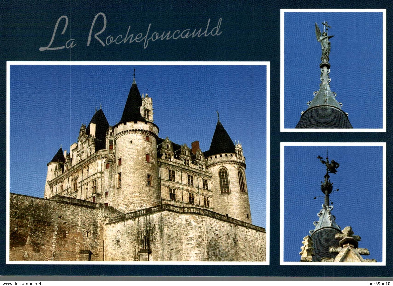 16 LA ROCHEFOUCAULD  LE CHATEAU RENAISSANCE  FACADES EST ET SUD STATUES DE St-MICHEL ET DE MELUSINE - Autres & Non Classés