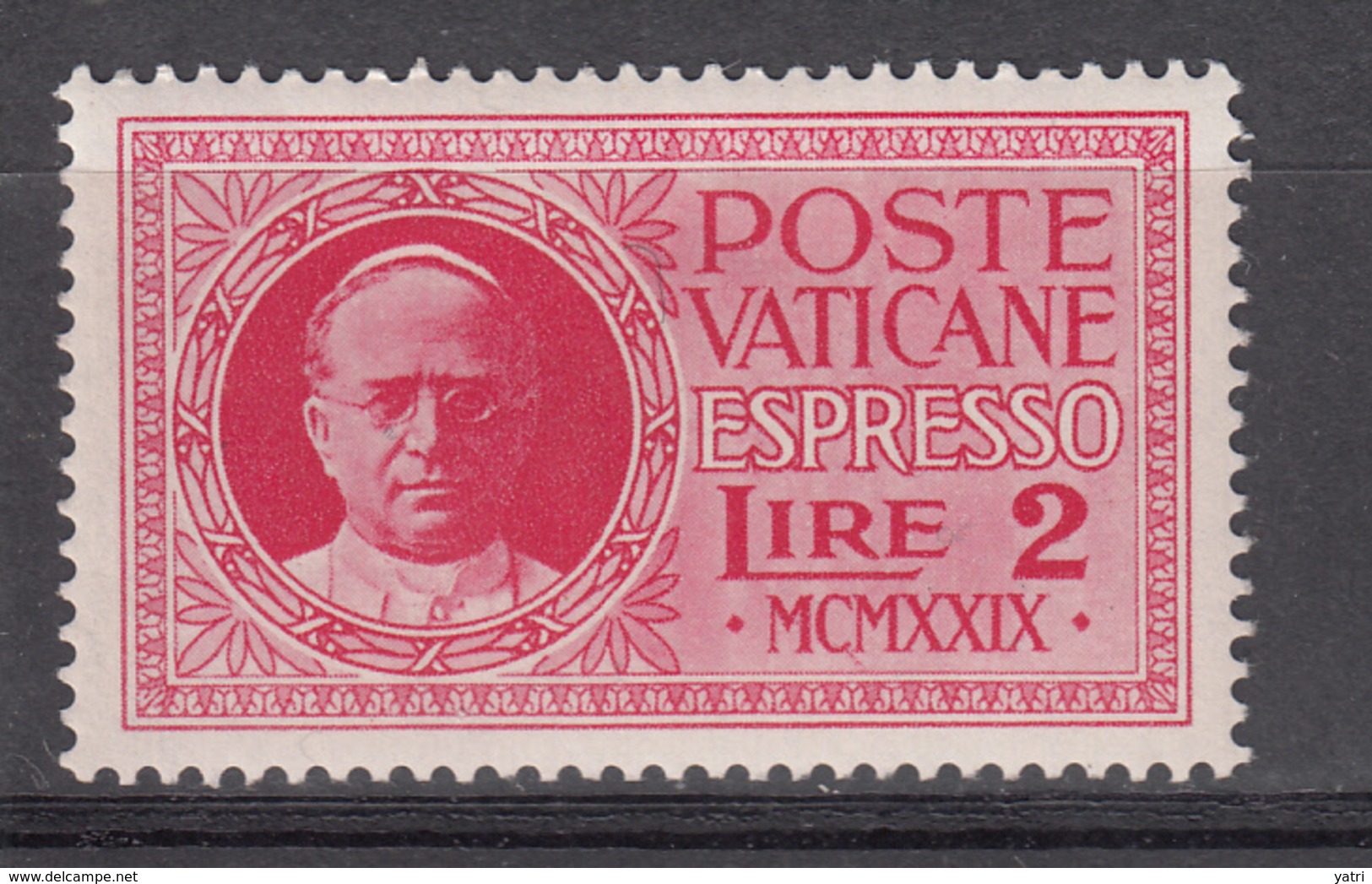 Vaticano 1929 - Provvisoria - 2 Lire Espresso - Priority Mail