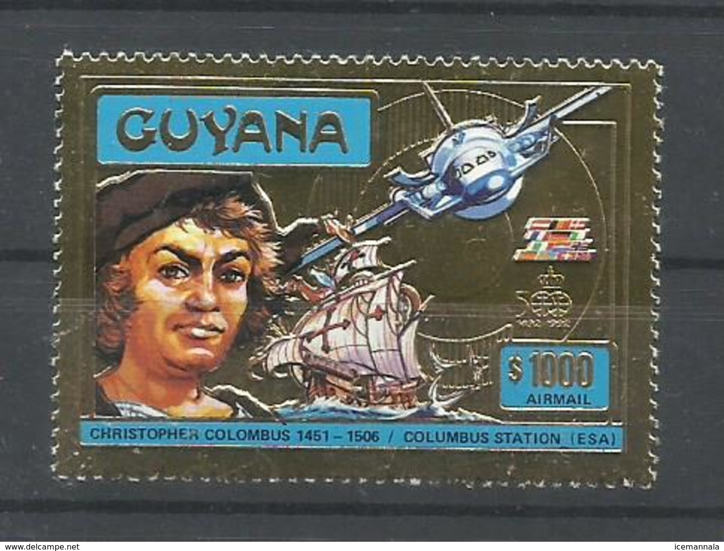 GUYANA SELLO ORO CRISTOBAL COLON  MNH  ** - Guyana (1966-...)