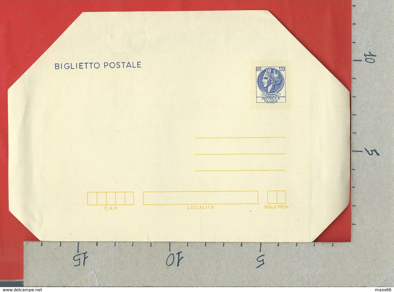 ITALIA REPUBBLICA - 1977 BIGLIETTO POSTALE - Siracusana, Fluorescente - £ 120 - U. BP-- - Interi Postali