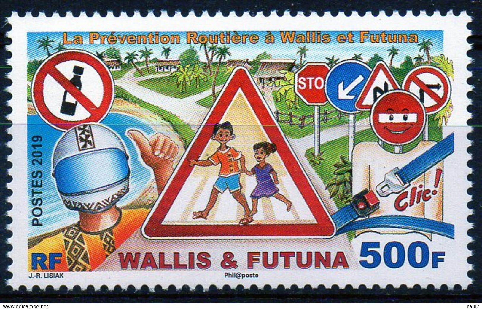 Wallis & Futuna 2019 - Prévention Routière - 1 Val Neuf // Mnh - Ungebraucht