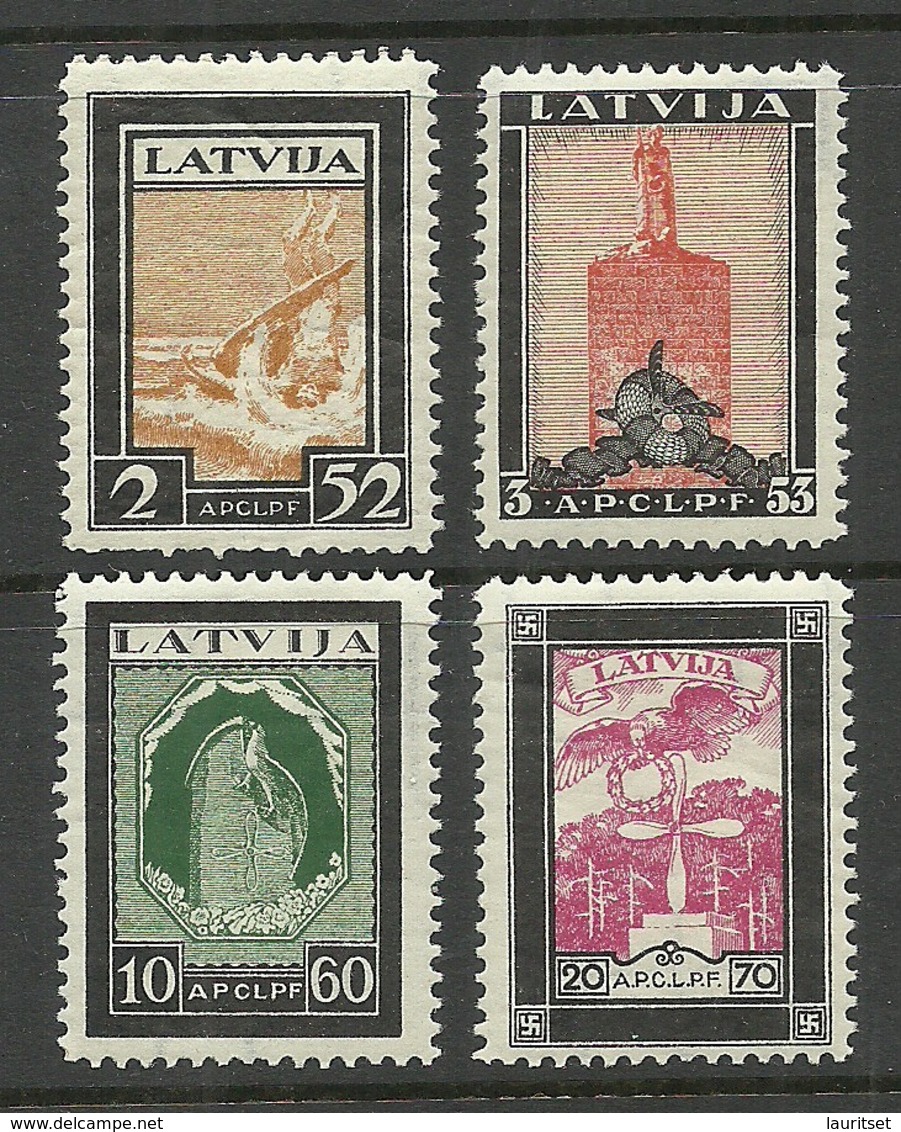 LATVIA 1933 Michel 215 - 218 A MNH/MH - Latvia