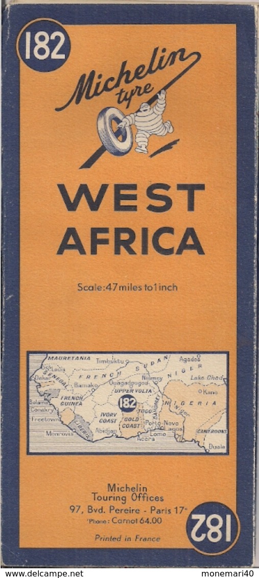 AFRIQUE OCCIDENTALE - CARTE ROUTIÈRE - MICHELIN. - Cartes Routières