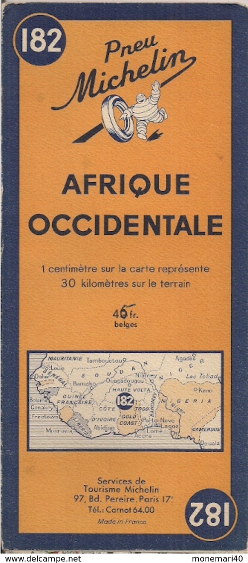 AFRIQUE OCCIDENTALE - CARTE ROUTIÈRE - MICHELIN. - Cartes Routières