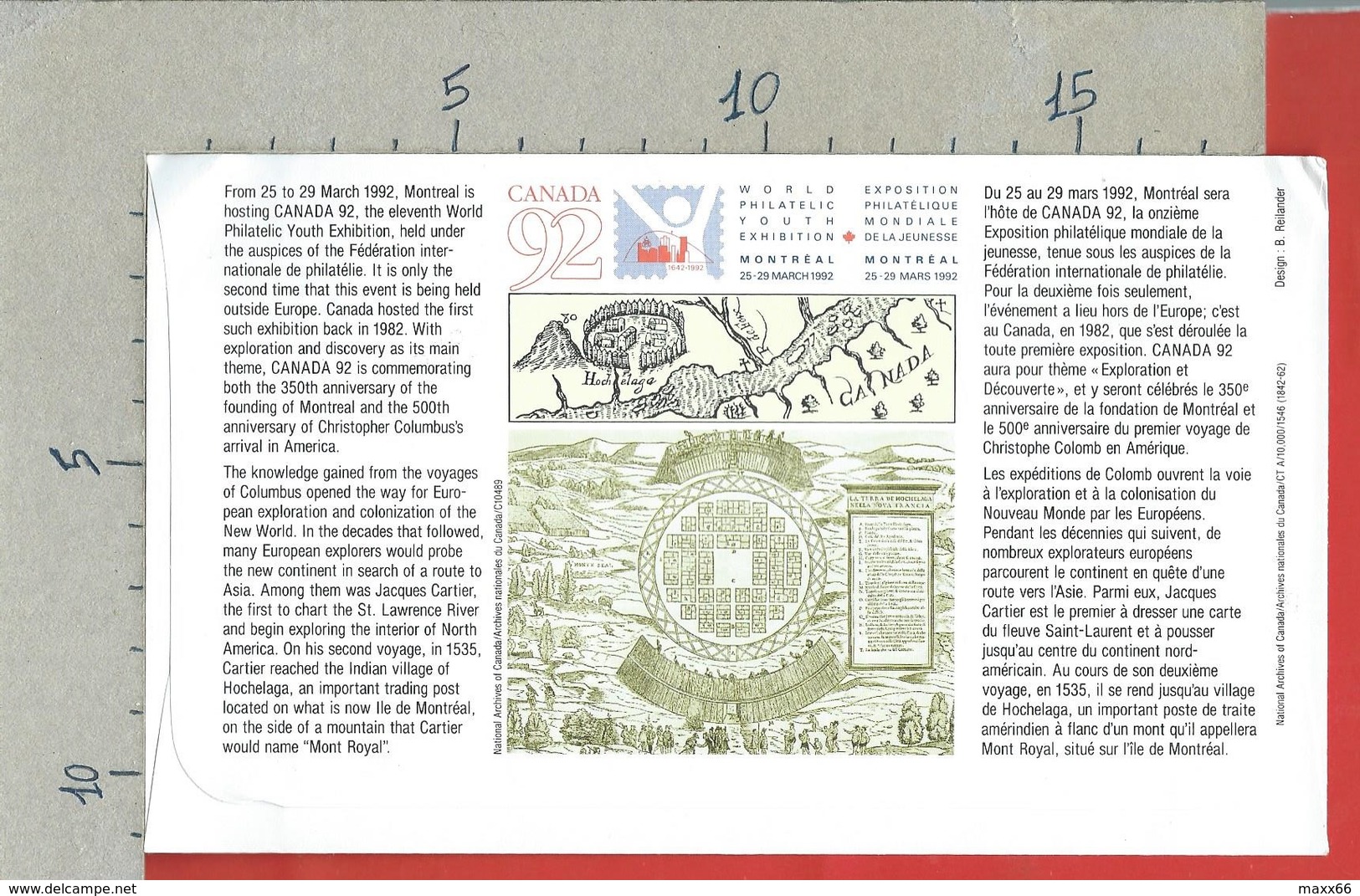 CANADA - FDC - 1992 - International Youth Stamp Exhibition "CANADA 92" - Montreal - 1991-2000