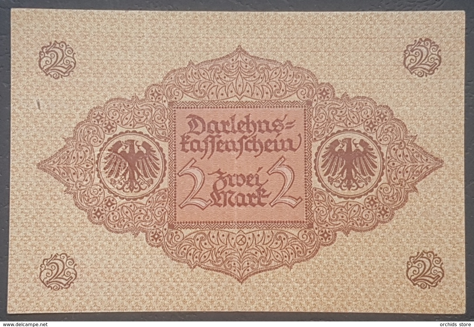 EBN12 - Germany 1920 Banknote 2 Mark P.59  WEIMAR REPUBLIC - VF - 2 Mark