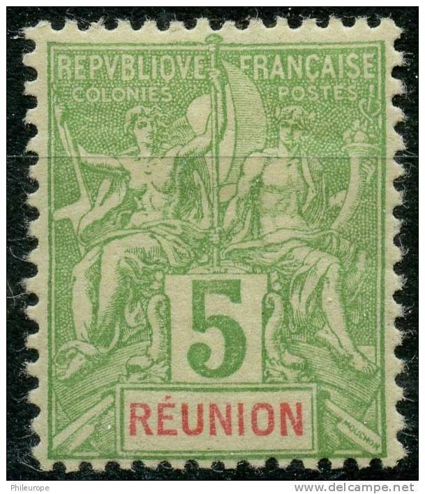 Reunion (1900) N 46 * (charniere) - Neufs