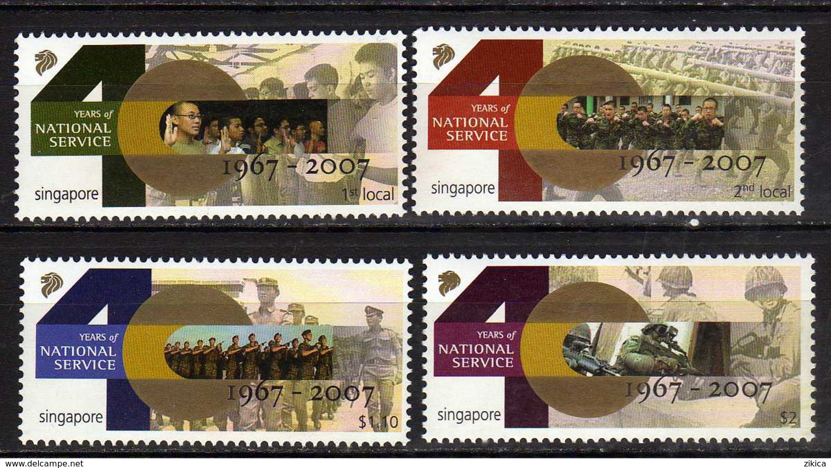 Singapore 2007 The 40th Anniversary Of National Service. MNH - Singapur (1959-...)