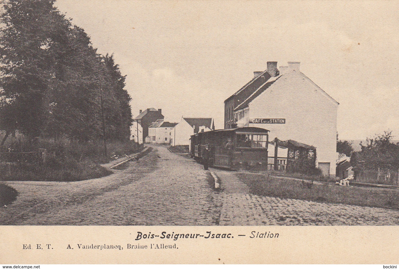 Bois-Seigneur-Isaac - Station - Très Belle Carte Rare - Animée Et Tram - Eigenbrakel