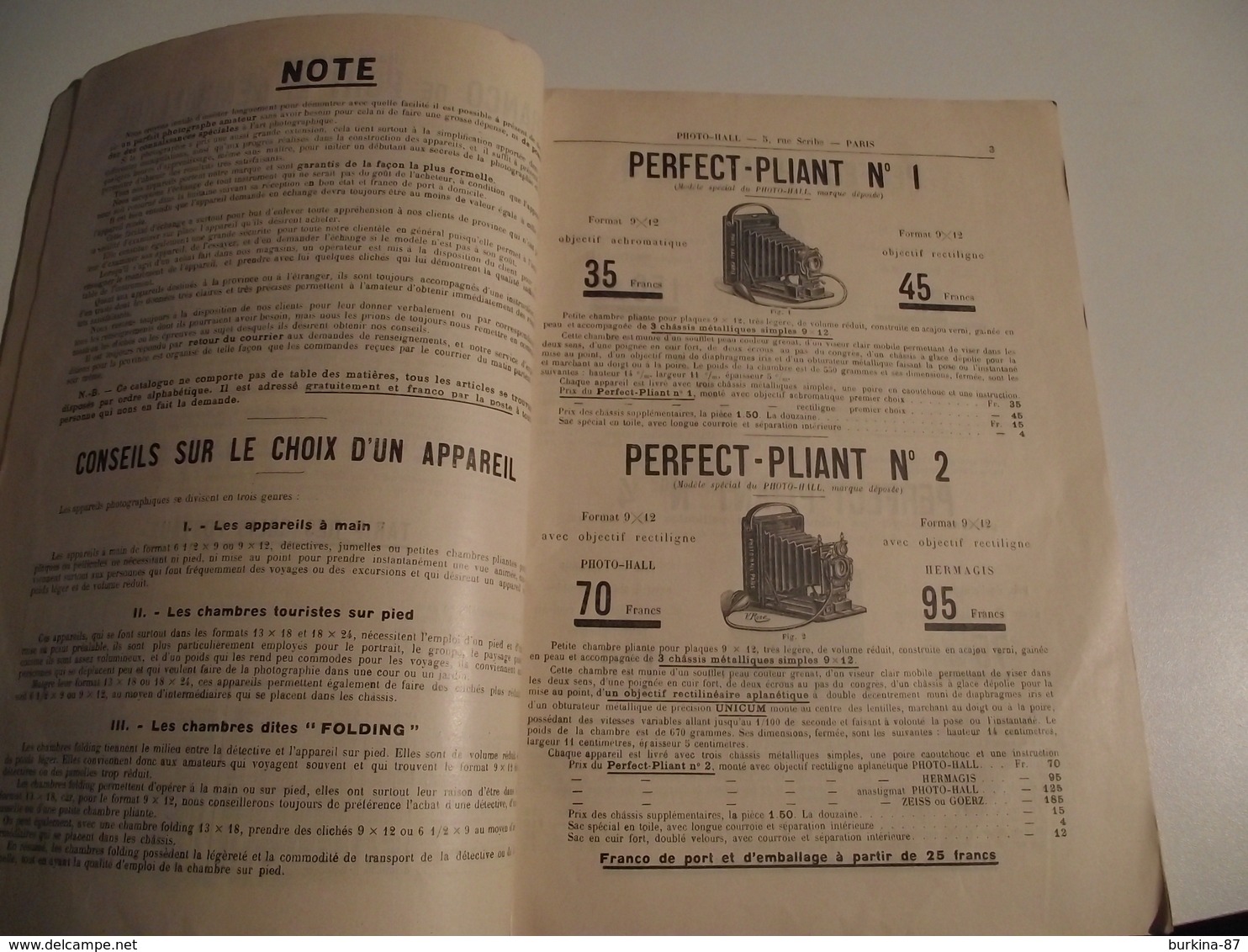 PHOTO= HALL, Mars 1904, Catalogue Général, Toute La Photo - Werbung