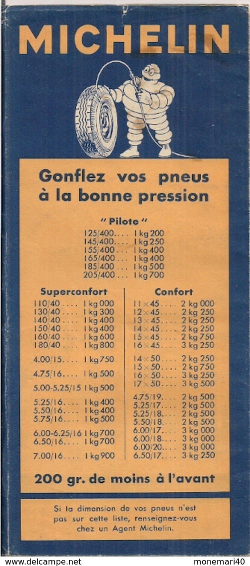 CORSE - CARTE ROUTIÈRE MICHELIN N° 90. - 200.000ème (1948) - Cartes Routières