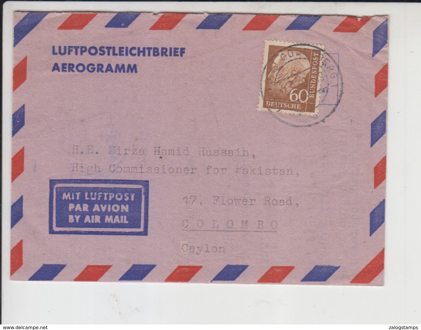 Germany Airmail Cover To Pakistan, Stamps Flora Plant (A-1411) - Covers & Documents