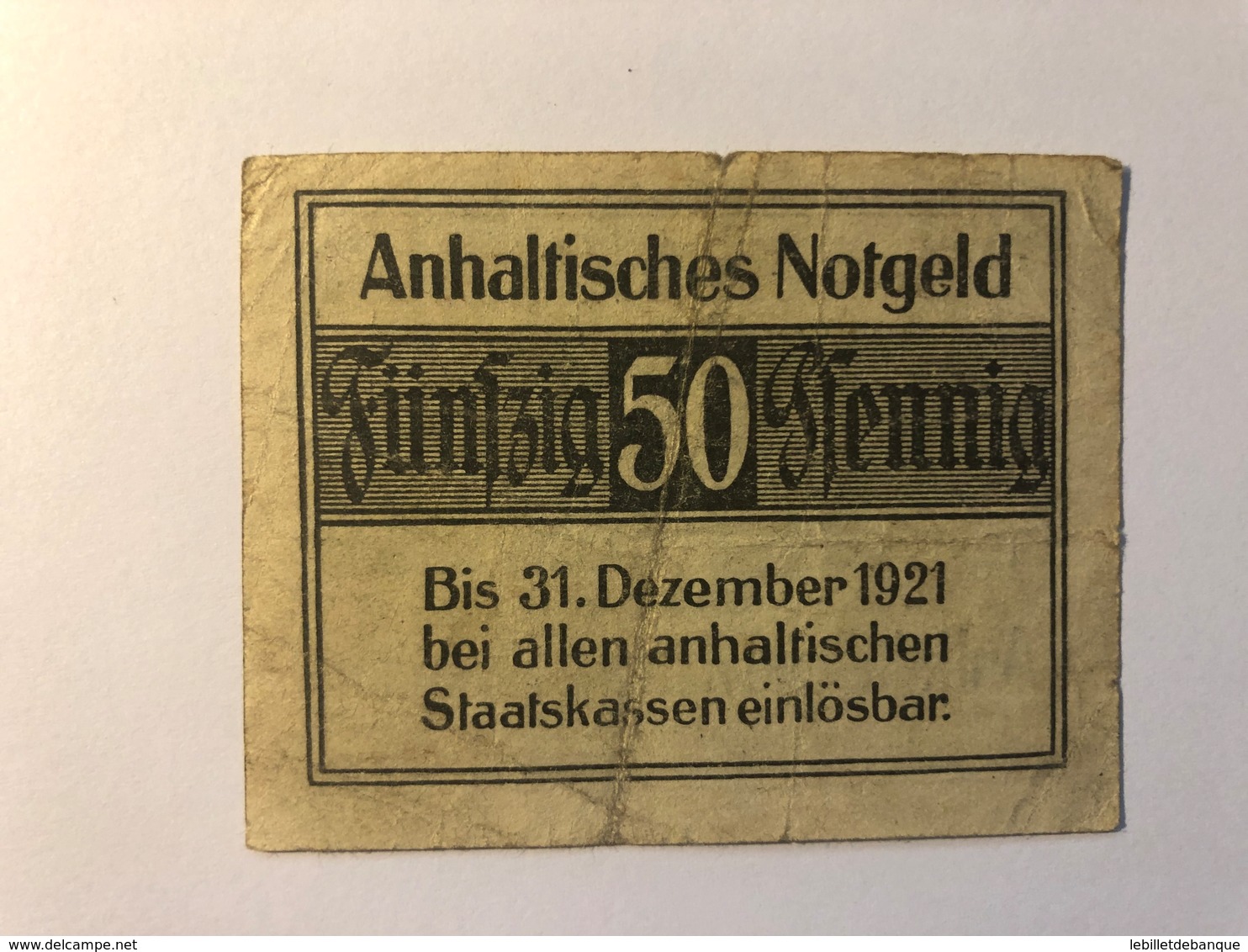 Allemagne Notgeld Dessau 50 Pfennig - Collections