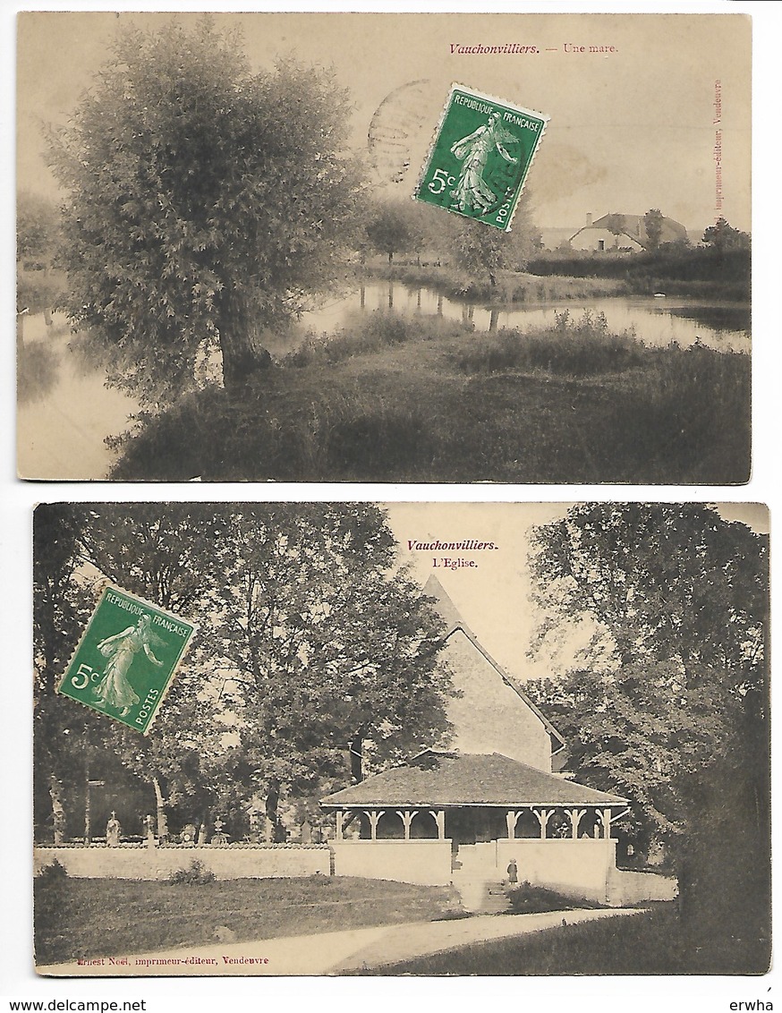 VAUCHONVILLIERS MARE Et EGLISE Aube Près Magny Fouchard Vendeuvre Sur Barse Bar Brienne Le Château Troyes Champagne ... - Autres & Non Classés