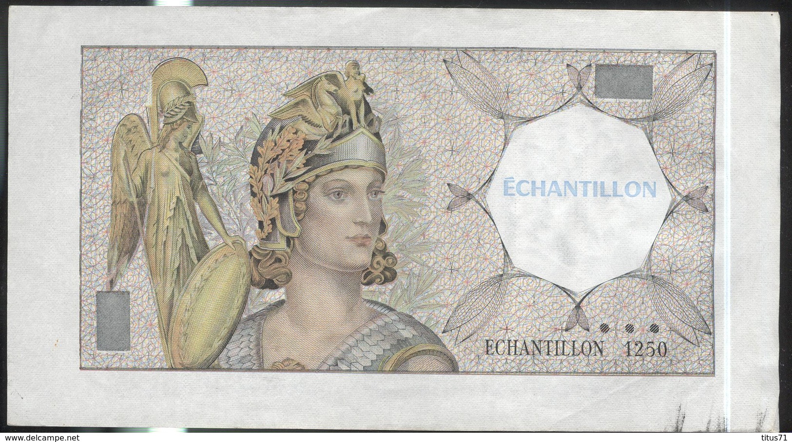 Billet Echantillon 1250 France - Test De Distributeur De Billets -  TTB+ - Fiktive & Specimen