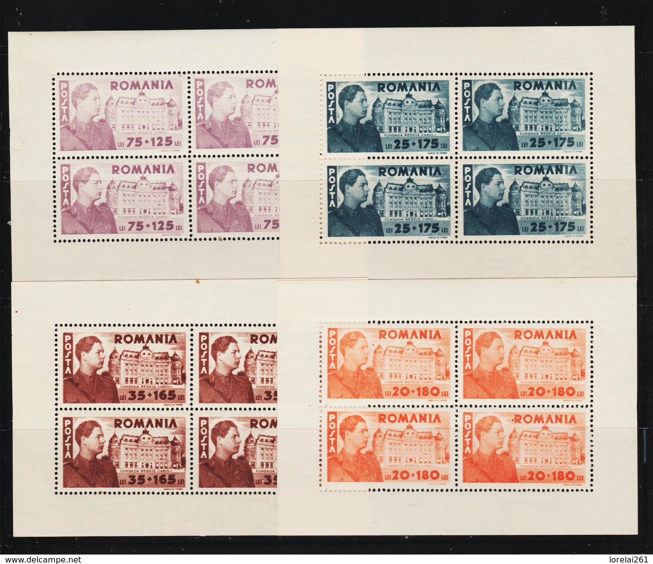 1945 -  Bibloteque Nationale Mi Bl 831/834 KLEINBOGEN   MNH - Ungebraucht