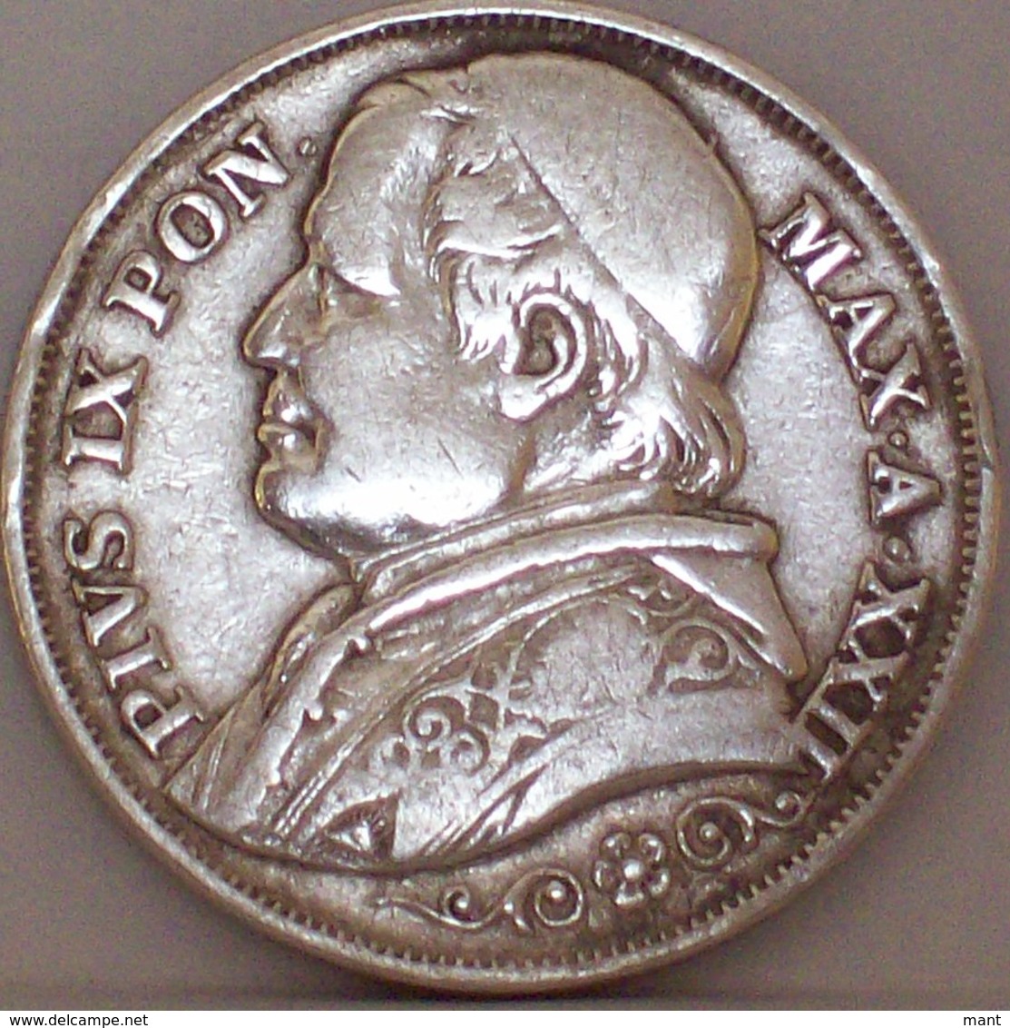 STATO PONTIFICIO PAPA PIO IX 2 Lire 1867 Argento Silver - Vaticano