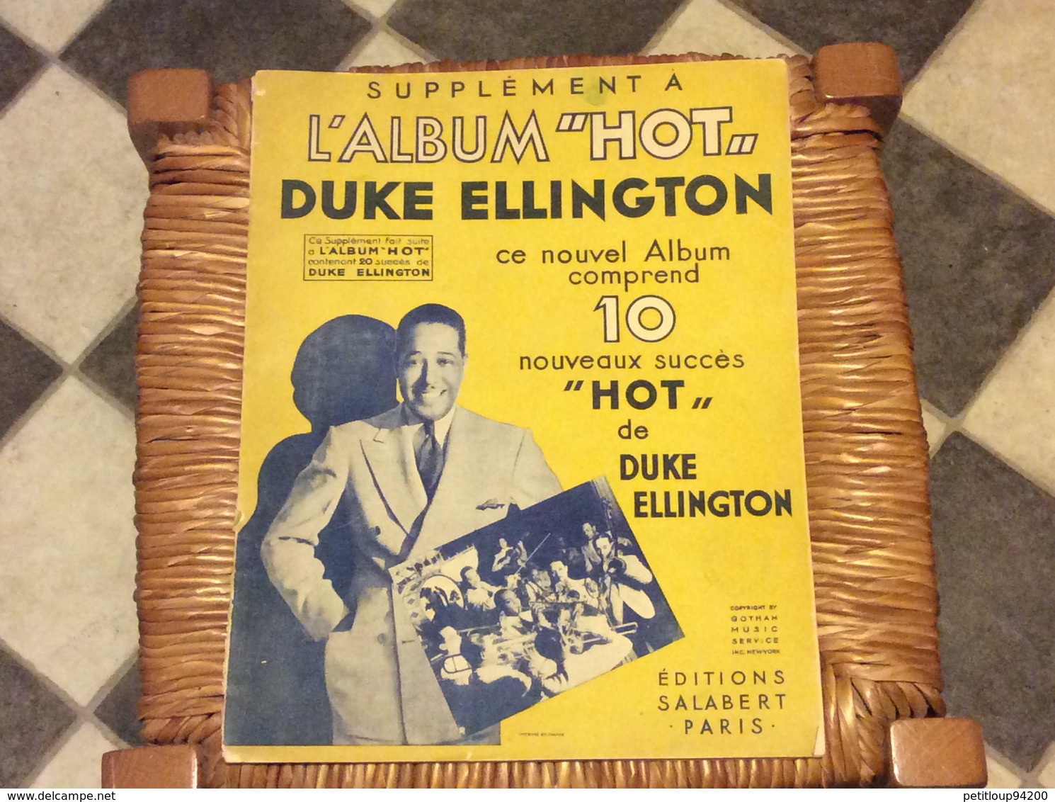 DUKE ELLINGTON  L’Album Hot JAZZ Editions Salabert PARIS 1944 - Jazz