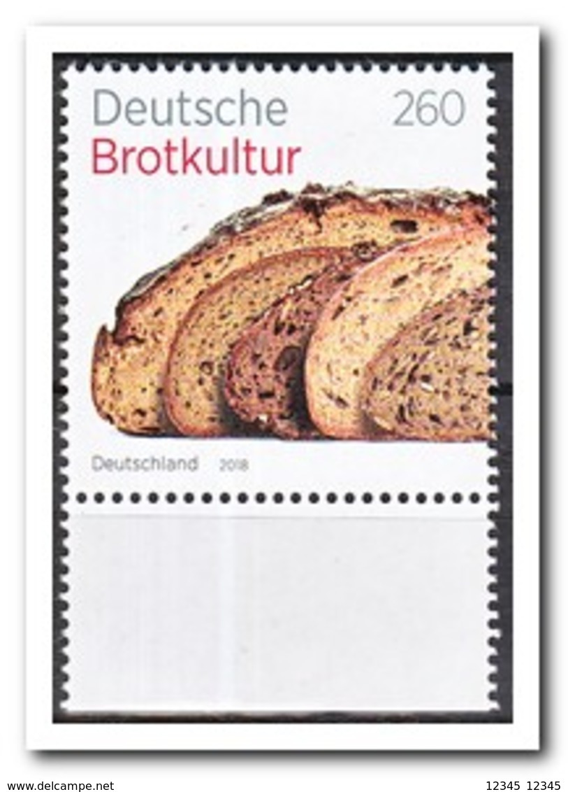 Duitsland 2018, Postfris MNH, MI 3355, Food, Deutsche Brotkultur - Nuevos