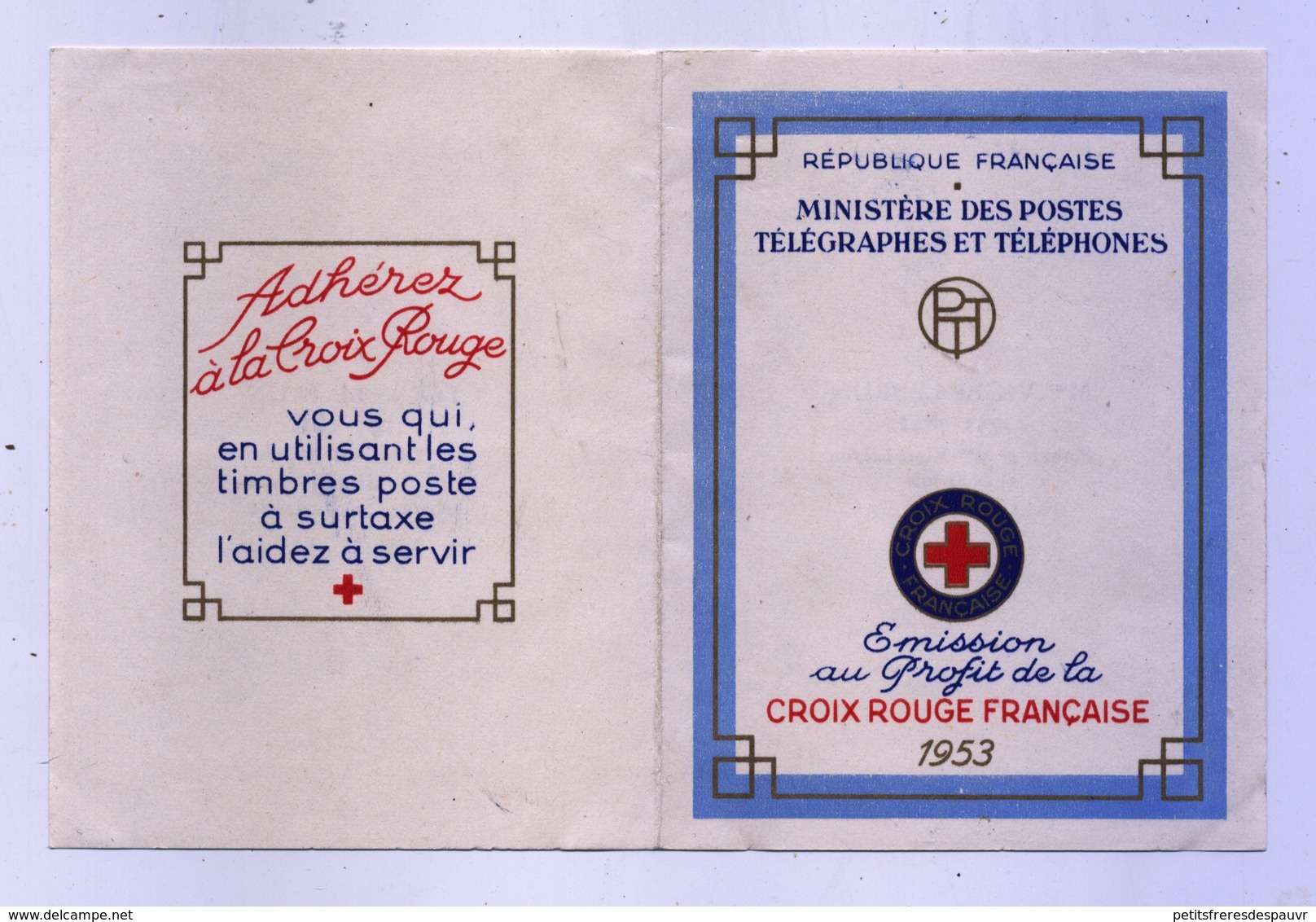 FRANCE 1953 - Carnet Croix-Rouge N° 2002 (YT 966/967) ** Neuf Sans Charnière MNH - Cote 160€ - Croix Rouge