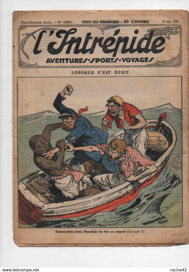 L'INTREPIDE - N° 1291  Du19.05.1935  * LORSQUE C'EST ECRIT * - L'Intrépide