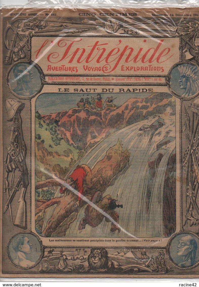 L'INTREPIDE - N° 187  Du 14.12.1913  * LE SAUT DU RAPIDE * - L'Intrépide