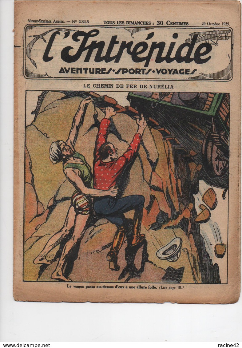 L'INTREPIDE - N° 1313  Du 20.10.1935  * LE CHEMIN DE FER DE NURELIA * - L'Intrépide