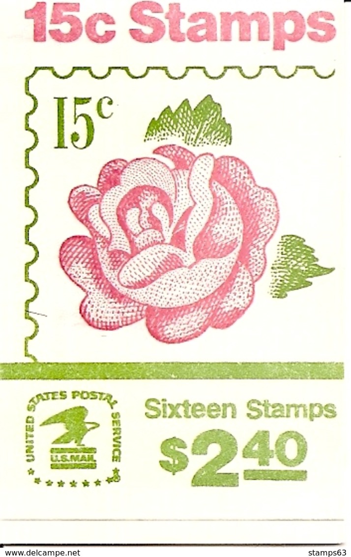 UNITED STATES (USA), 1978, Booklet 134, Roses. Mi 0-87 - 2. 1941-80