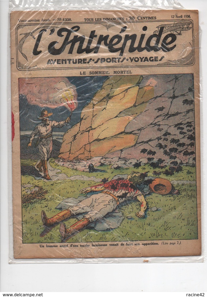 L'INTREPIDE - N° 1338 Du 12.04.1936  *LE SOMMEIL MORTEL * - L'Intrépide