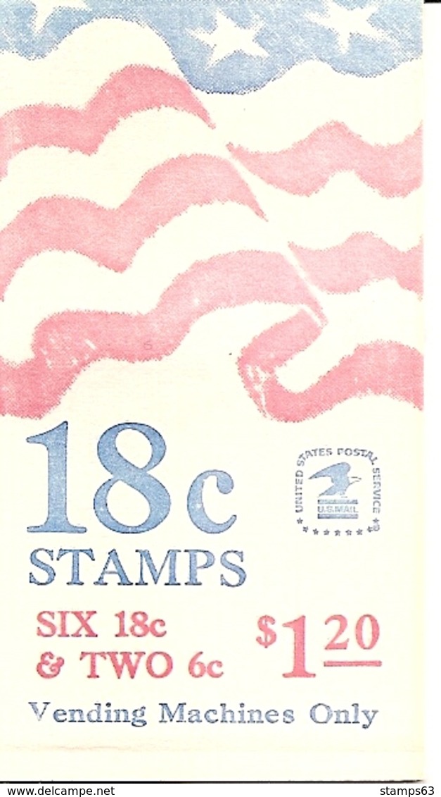 UNITED STATES (USA), 1981, Booklet 138, Flags-booklet, $ 3.60, Mi 100 - 2. 1941-80