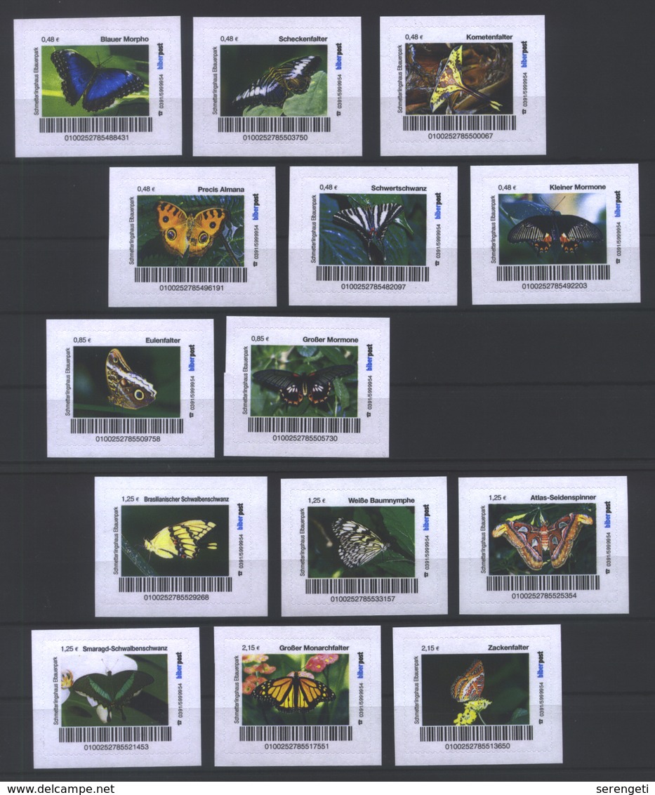 Deutschland Biberpost 'Schmetterlinge Aus Dem Elbauenpark' / Germany 'Magdeburg Butterfly House' **/MNH 2013 - Schmetterlinge