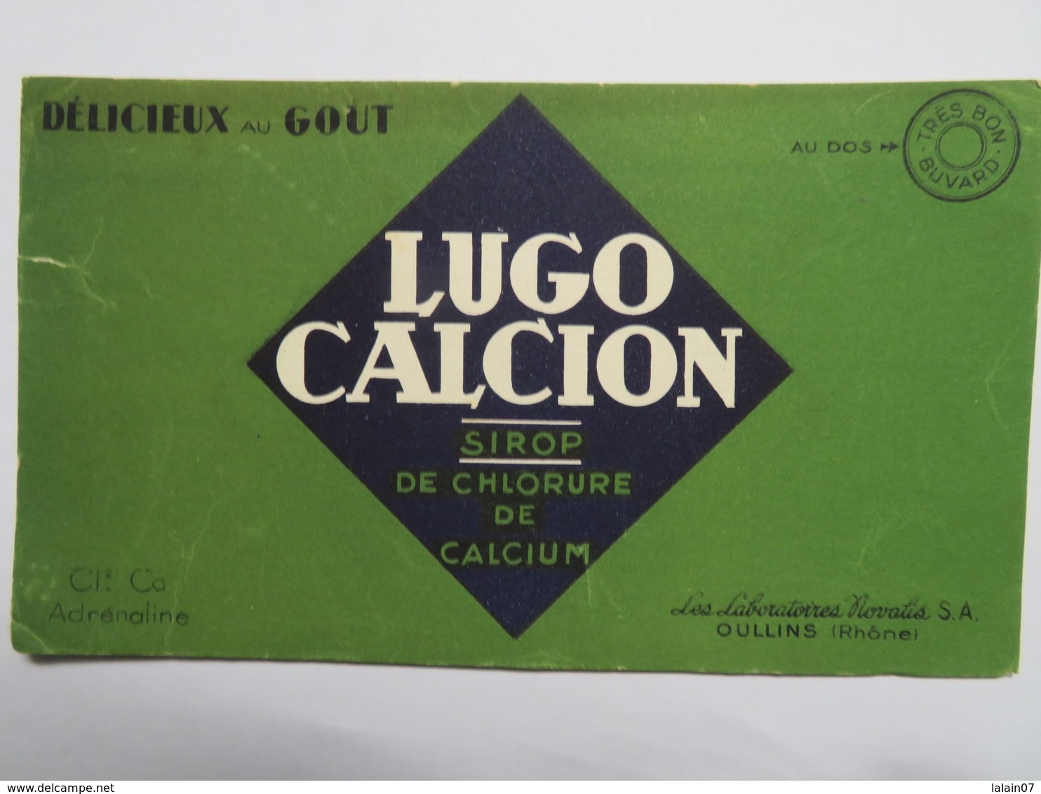 Buvard : "LUGO CALCION", Sirop De Chlorure De Calcium - Drogisterij En Apotheek