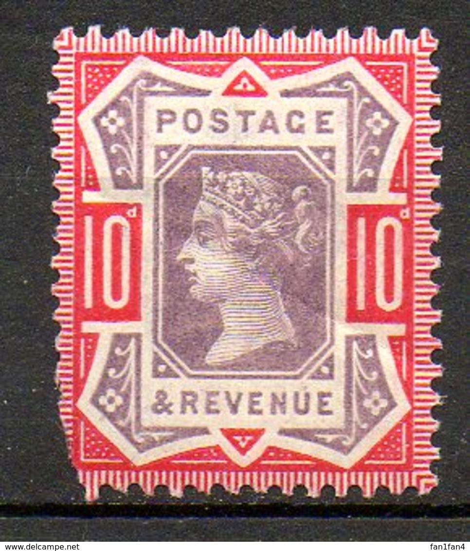 GRANDE BRETAGNE - 1887-1900 - N° 102 - 10 D. Rouge Carminé Et Violet-brun - (Cinquantenaire Du Règne De Victoria) - Nuevos