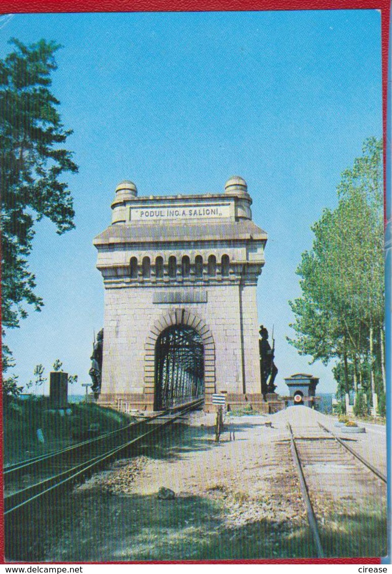 BRIDGE CERNAVODA RAILWAY TRAIN ROMANIA POSTAL STATIONERY 1980 - Treni