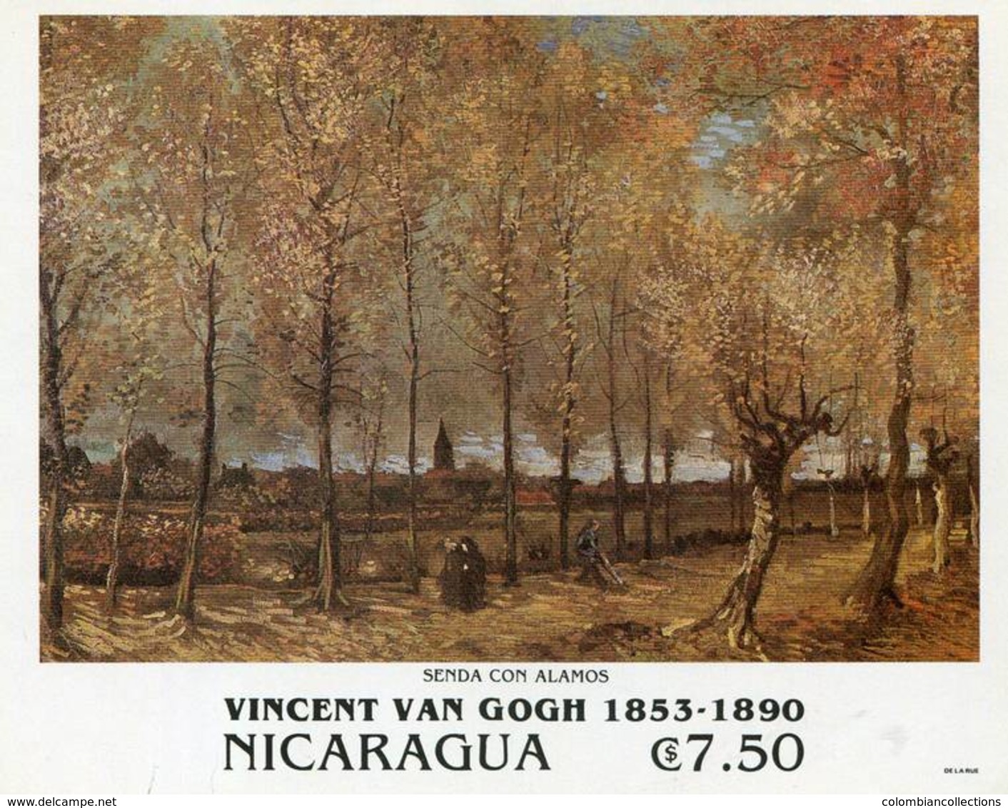 Lote 1896, Nicaragua, 1991, HF, SS, Vincent Van Gogh, Art, Paint - Nicaragua