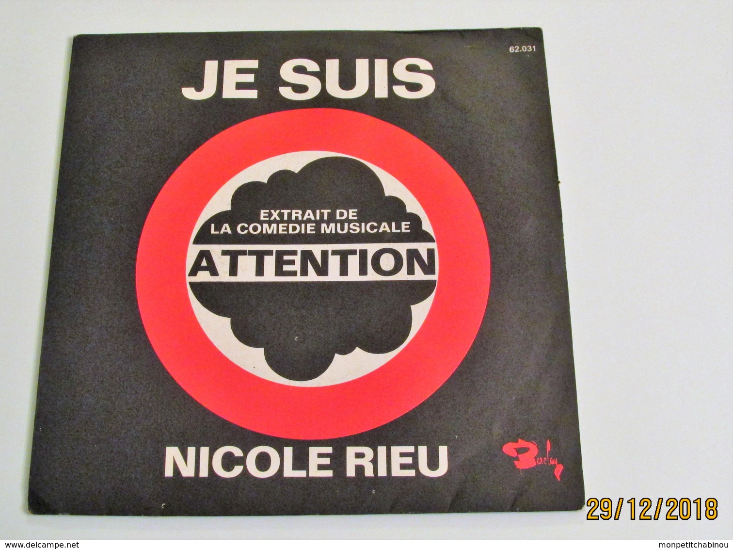 45T NICOLE RIEU : Je Suis - Autres - Musique Française