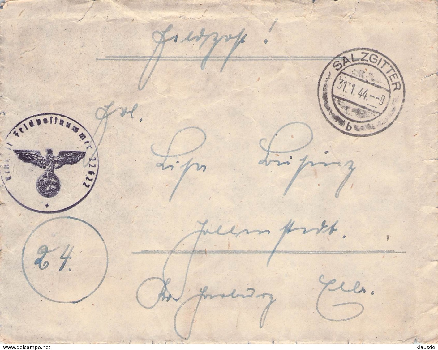 Feldpostbrief 1944 Salzgitter> FPNr.22622 - Covers & Documents