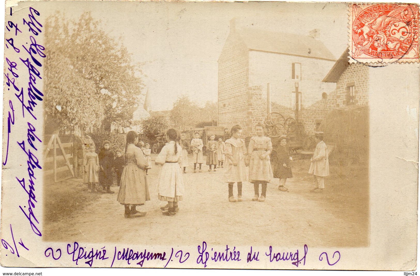 - CIGNE - L'entrée Du Bourg - Carte Photo - - Ambrieres Les Vallees