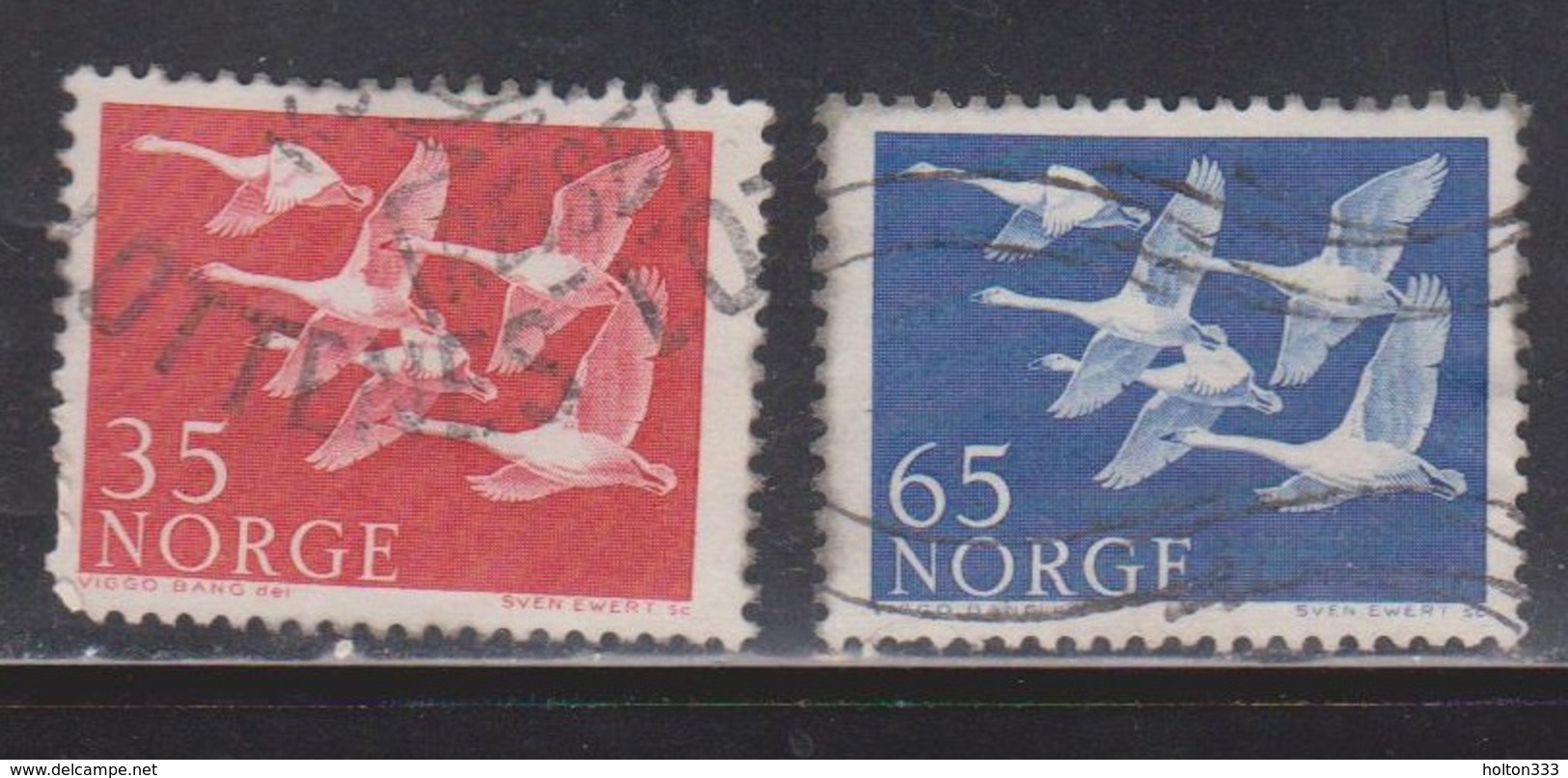 NORWAY Scott # 253-4 Used - Flying Geese - Used Stamps