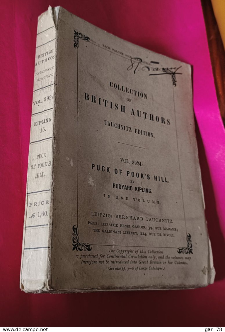 Rudyard KIPLING Puck Of Pook's Hille - Collection Of British Authors N° 3924 - Autres & Non Classés