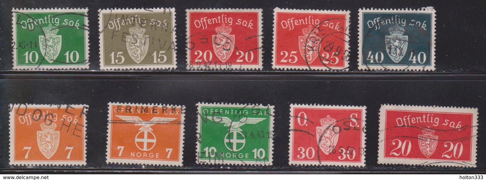NORWAY Group Of Used Official Stamps - Used Stamps