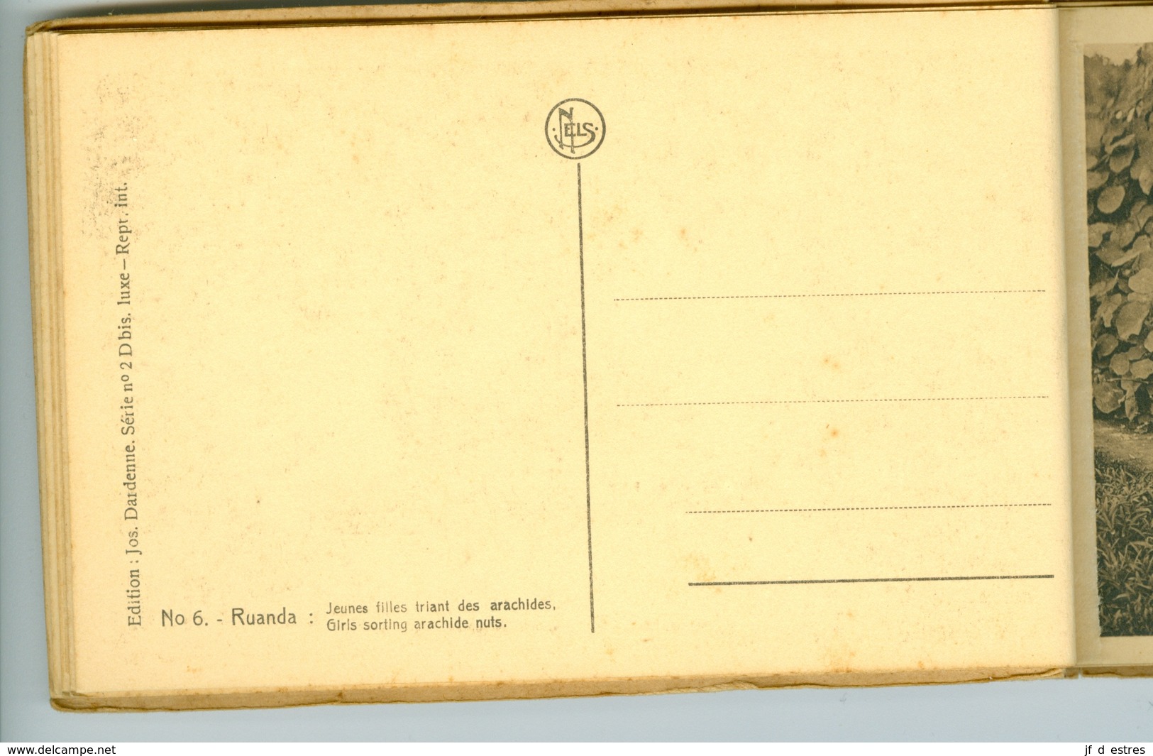 10 CP Ruanda Urundi "Scènes" travaux ménagers Ed. Jos Dardenne 1 carnet sér. 2 D bis. 1930 Ethnographie Rwanda Burundi