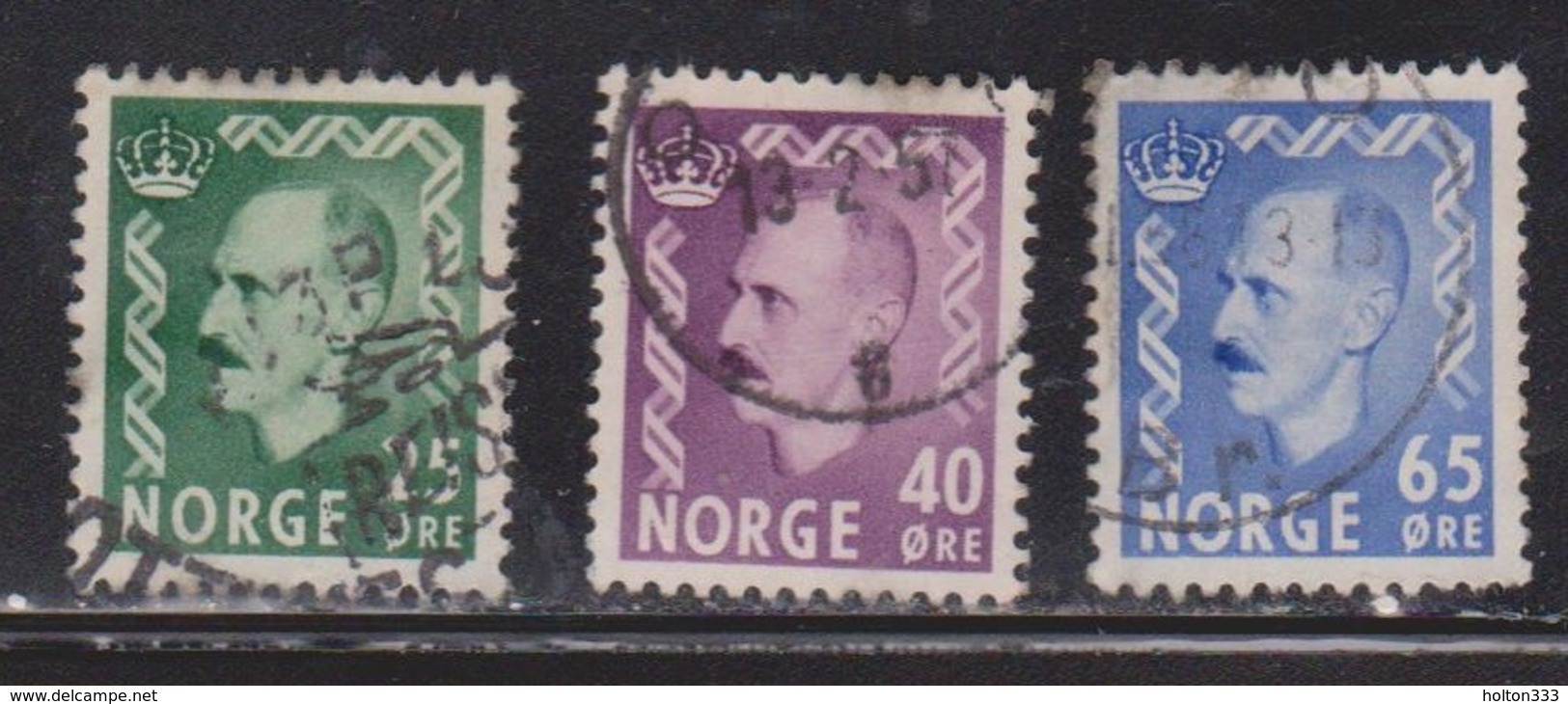 NORWAY Scott # 345, 347, 349 Used - Gebruikt