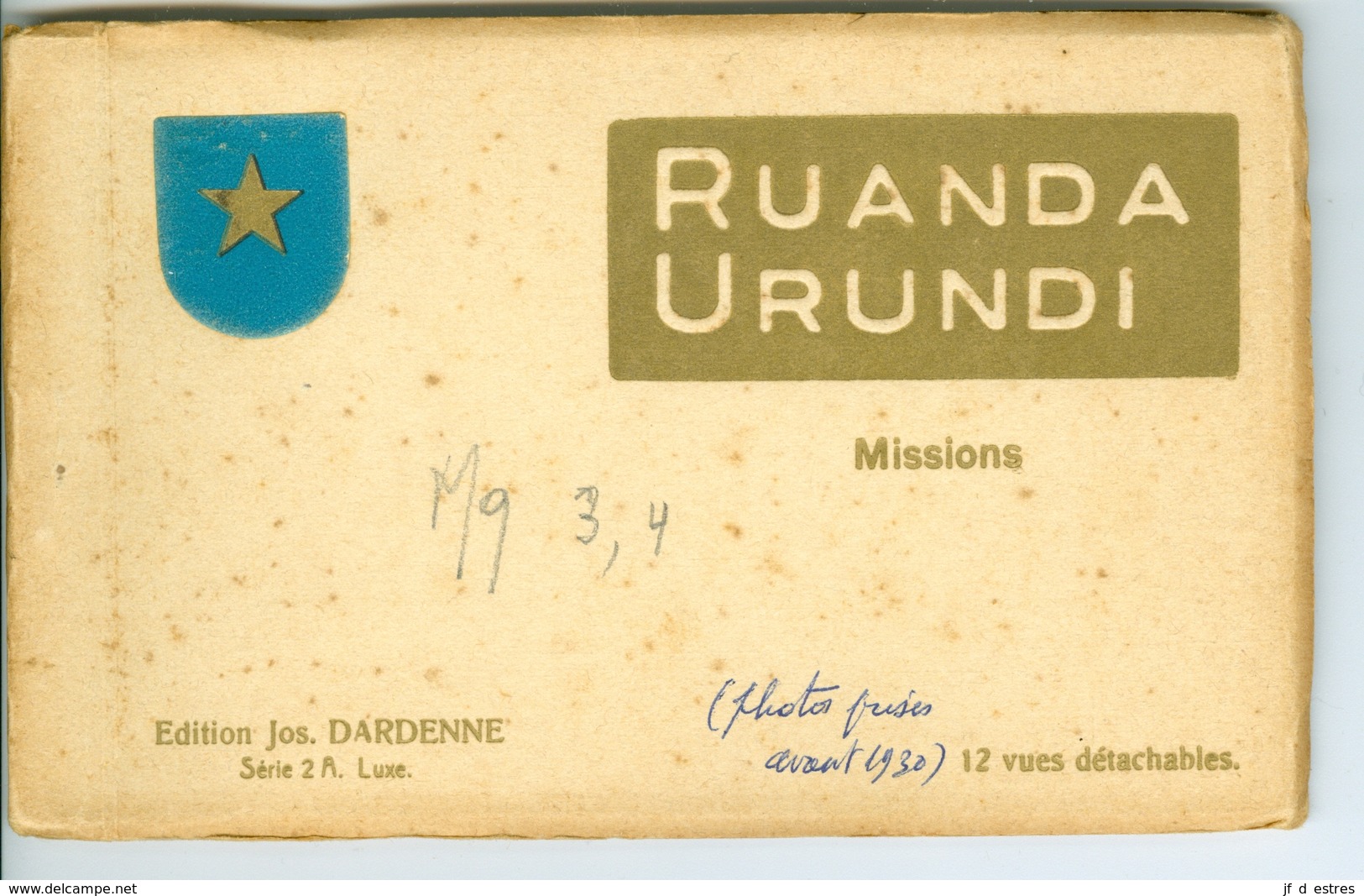 10 CP Ruanda Urundi "Missions"  Ed. Jos Dardenne 1 Carnet Sér. 2 A. Vers 1930 Ethnographie Rwanda Burundi - Ruanda-Urundi