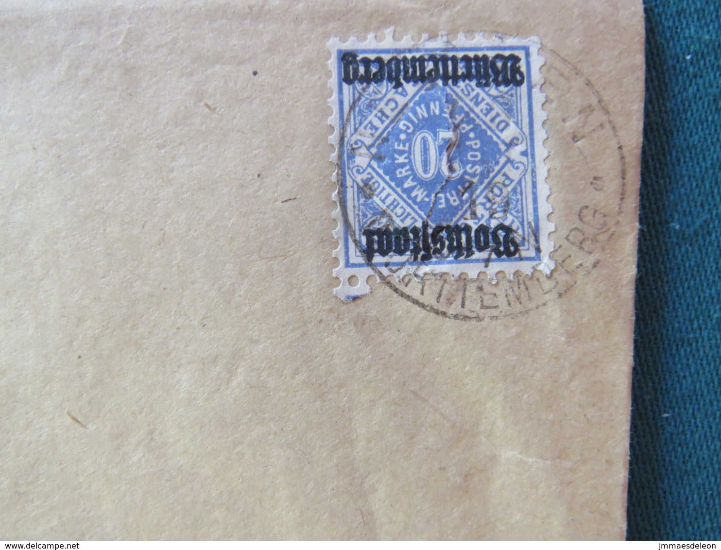 Germany 1919 Official Cover Wurtemberg Nurtingen To Nurtingen (stamp Broken) - Lettres & Documents