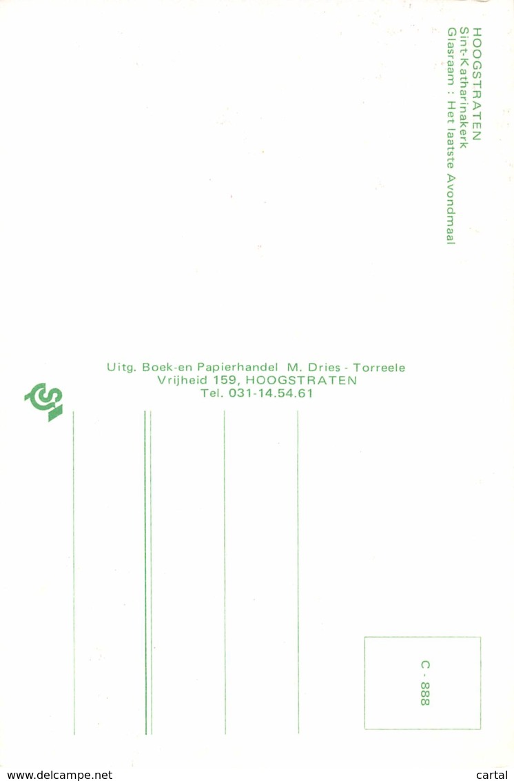 CPM - HOOGSTRATEN - Sint-Katharinakerk - Glasraam : Het Laatste Avondmaal - Hoogstraten
