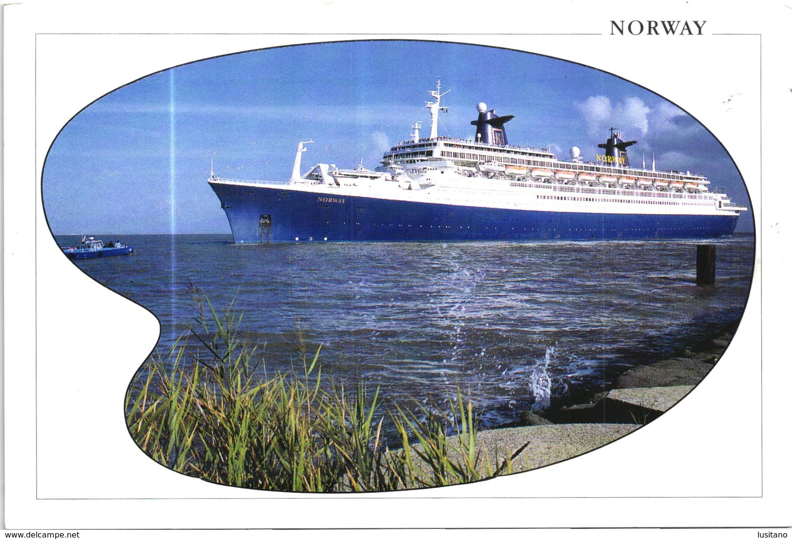 Cruise Ship Paquebot Norway ( Old France Ship ) Postcard - Dampfer