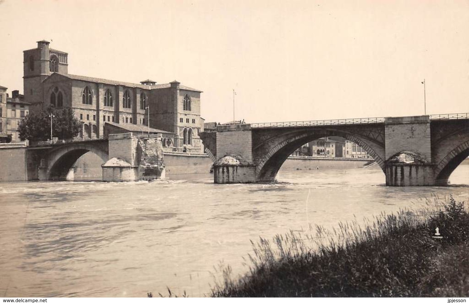 DROME  26  ROMANS SUR ISERE  LE VIEUX PONT COUPE SUR L'ISERE  GUERRE 1939 - 40 - Romans Sur Isere